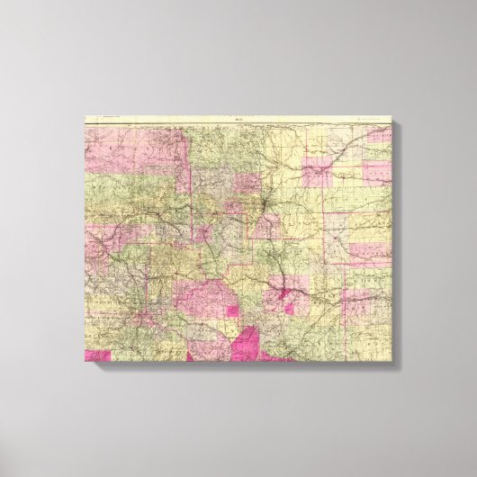 Toile Carte topographique du Colorado de Nell (Recto)