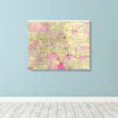 Toile Carte topographique du Colorado de Nell (Insitu (Plancher de Bois))