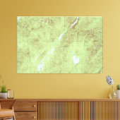 Toile Carte topographique du Mont Marcy - Adirondack Par (Insitu(Salon))