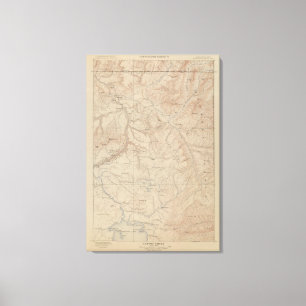 Toile Carte topographique, Partie nationale de Yellowsto