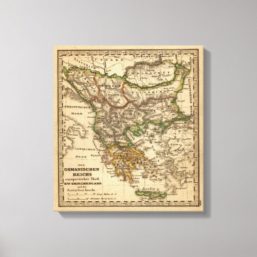 Toile Carte Turquie-Grèce (Recto)