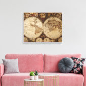 Toile Carte vintage (Insitu(Salon))