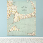 Toile Carte vintage de Cape Cod (1917) (Insitu (Plancher de Bois))