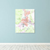 Toile Carte vintage de Flagstaff Arizona (1962) (Insitu (Plancher de Bois))