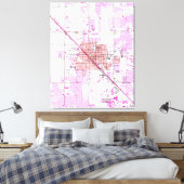 Toile Carte vintage de Glendale Arizona (1957) (Insitu(Chambre))