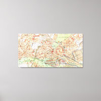 Carte vintage de Hambourg Allemagne (1890)