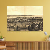 Toile Carte vintage de Hamilton Ontario (1859) (Insitu(Salon))