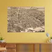 Toile Carte vintage de Knoxville (1886) (Insitu(Salon))