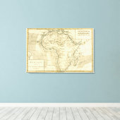 Toile Carte vintage de l'Afrique 2 (Insitu (Plancher de Bois))