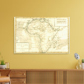Toile Carte vintage de l'Afrique 2 (Insitu(Salon))