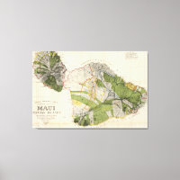 Carte vintage de l'île de Maui (1906)