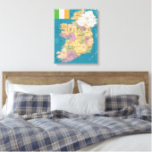 Toile Carte vintage de l'Irlande (Insitu(Chambre))