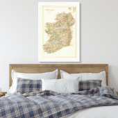 Toile Carte vintage de l'Irlande 1862 Canvas (Insitu(Chambre))