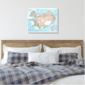 Toile Carte vintage de l'Islande (Insitu(Chambre))