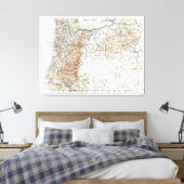 Toile Carte vintage de l'Oregon (1911) 2 (Insitu(Chambre))