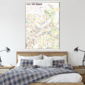 Toile Carte vintage de Los Angeles CA (1884) (Insitu(Chambre))