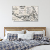 Toile Carte vintage de Nantucket (Insitu(Chambre))