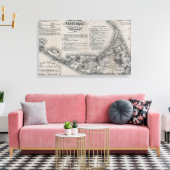 Toile Carte vintage de Nantucket (Insitu(Salon))
