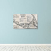 Toile Carte vintage de Nantucket (Insitu (Plancher de Bois))