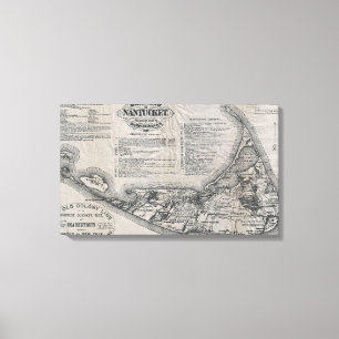 Toile Carte vintage de Nantucket