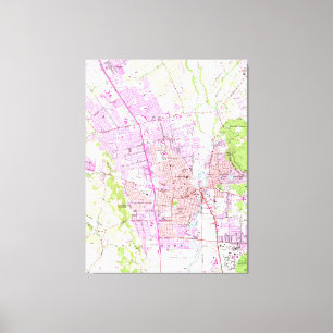 Toile Carte vintage de Napa California (1951)