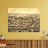 Toile Carte vintage de Paterson NJ (1880) (Insitu(Salon))