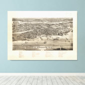 Toile Carte vintage de Saint Augustine FL (1885) (Insitu (Plancher de Bois))