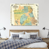 Toile Carte vintage de San Francisco (1890) (Insitu(Chambre))