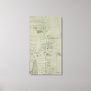 Toile Carte vintage de Southampton New York (1873)