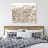 Toile Carte vintage de Springfield Ohio (1884) (Insitu(Chambre))