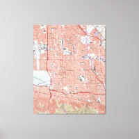 Carte vintage de Van Nuys California (1966)
