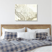 Toile Carte vintage de Washington D.C. (1794) (Insitu(Chambre))