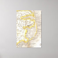 Carte vintage des banques extérieures (1818)
