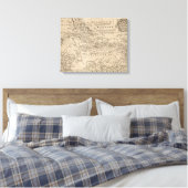 Toile Carte vintage des Caraïbes (1763) (Insitu(Chambre))