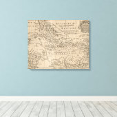Toile Carte vintage des Caraïbes (1763) (Insitu (Plancher de Bois))