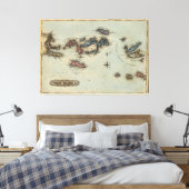 Toile Carte vintage des îles Vierges (1823) (Insitu(Chambre))