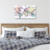 Toile Carte vintage du monde (1780) (Insitu(Chambre))