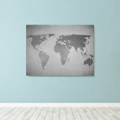 Toile Carte vintage du monde noir et blanc (Insitu (Plancher de Bois))