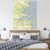 Toile Carte vintage Rehoboth & Bethany Beach DE (1944) (Insitu(Chambre))