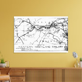 Toile Carte Western Maryland Railway 1920 (Insitu(Salon))