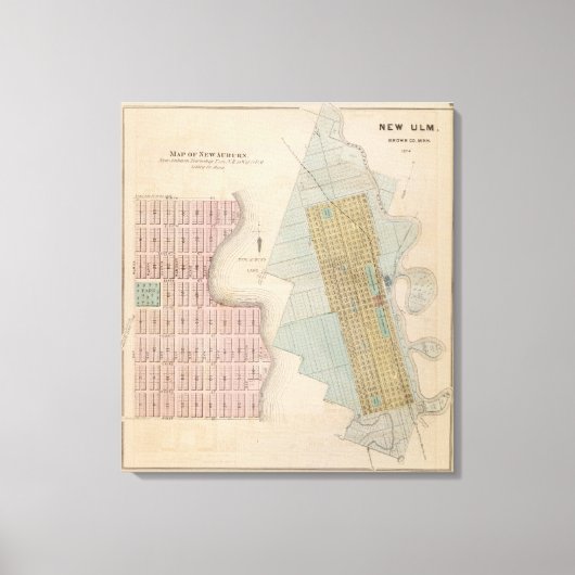 Toile Cartes de New Auburn, Minnesota (Recto)