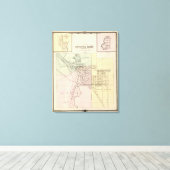 Toile Cartes de Stevens Point, Elroy et Wonewoc (Insitu (Plancher de Bois))