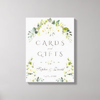 Cartes et Cadeaux de Mariage Élégantes Fleurs Crèm