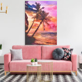 Toile Cartes postales Summer Beach 3/3 (Insitu(Salon))