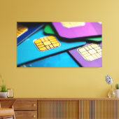 Toile Cartes SIM colorées (Insitu(Salon))