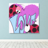 Toile Carton adorable Ladybug Love (Insitu (Plancher de Bois))