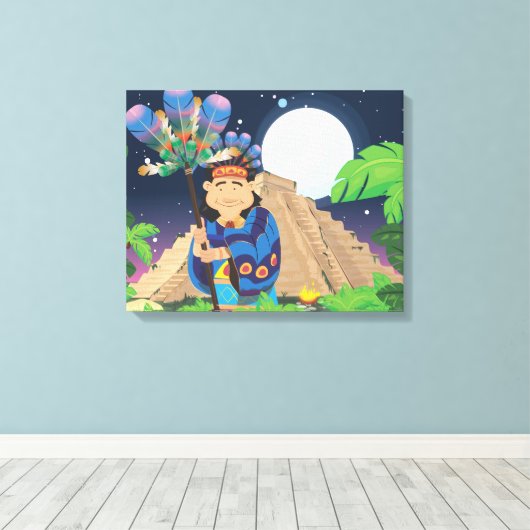 Toile Cartoon Aztek (Insitu (Plancher de Bois))