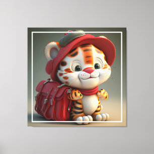 Toile Cartoon de bébé tigre