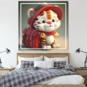 Toile Cartoon de bébé tigre (Insitu(Chambre))