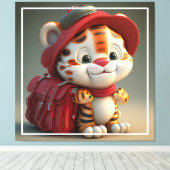 Toile Cartoon de bébé tigre (Insitu (Plancher de Bois))